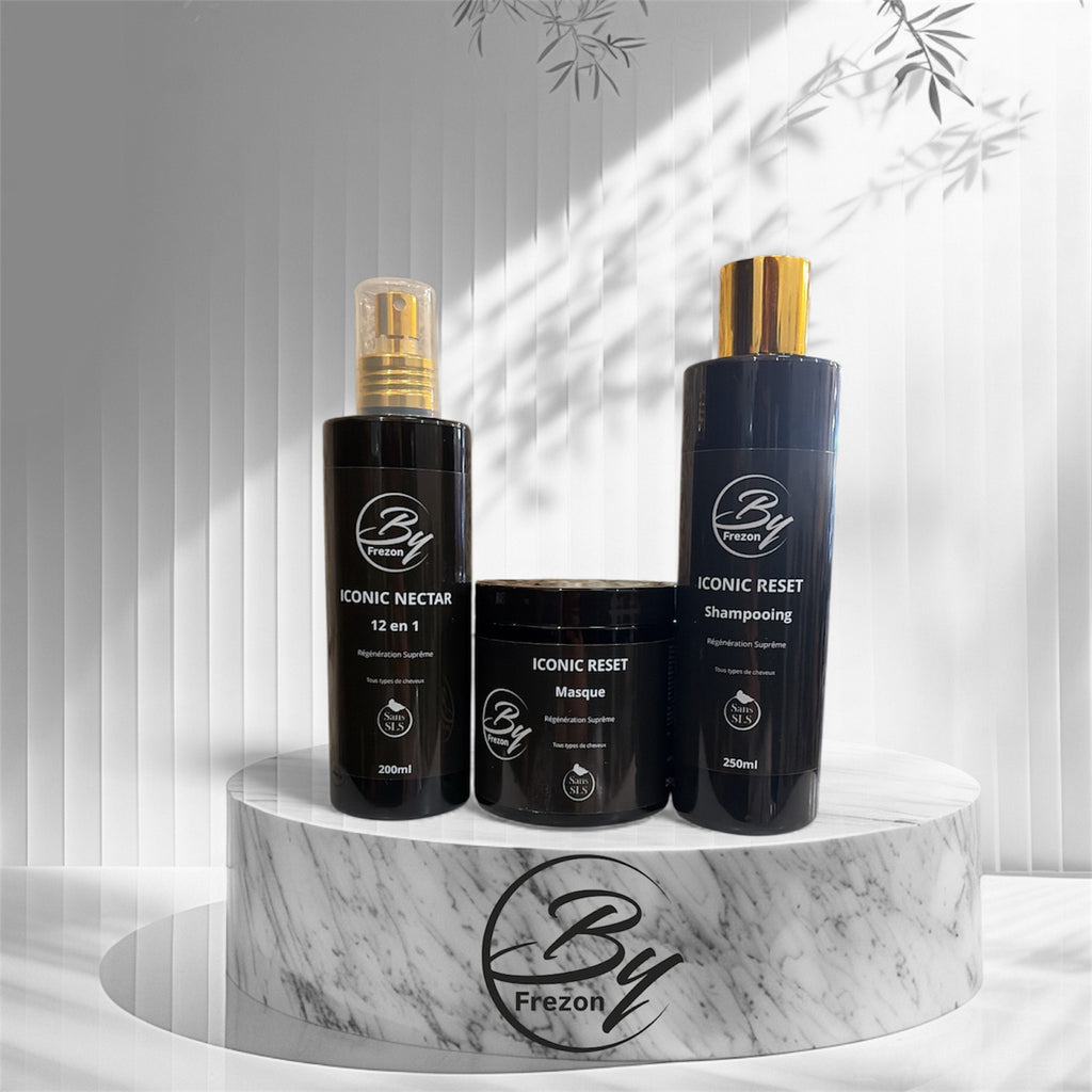By FREZON – Trio Iconic Supreme : Shampoing, Masque & Nectar de Luxe sans SLS (250 ml + 250 ml + 200 ml)